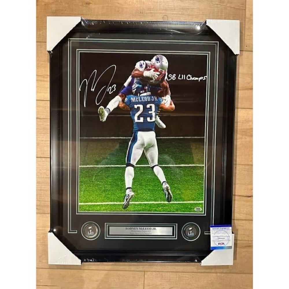 Rodney McLeod Jr signed autographed Philadelphia Eagles 16x20 photo framed PSA
